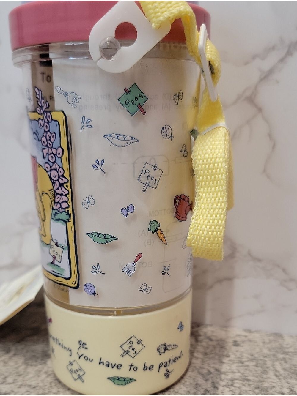RARE VTG SELANDIA CLASSIC POOH SIP N SNACK CANTEEN W/ STRAW 8" TALL NEW WITH TAG - Picture 3 of 12